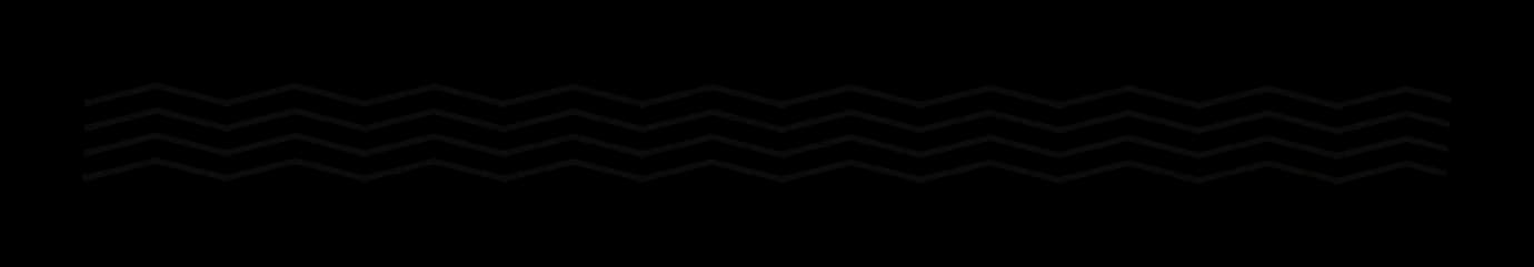 Border of four parallel zigzag lines representing water, drawing by Leo Martínez.