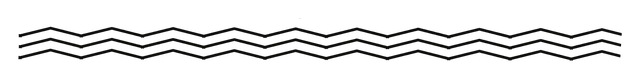 Border of parallel wavy lines representing still water, drawing by Leo Martínez.