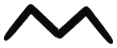 Bird reduced to two angular strokes for wings, drawing by Leo Martínez.