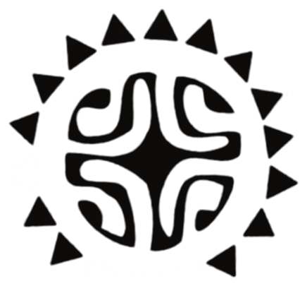 Small sun with a serrated crown, drawing by Leo Martínez.
