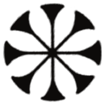 Sun reduced to six radial petals, drawing by Leo Martínez.
